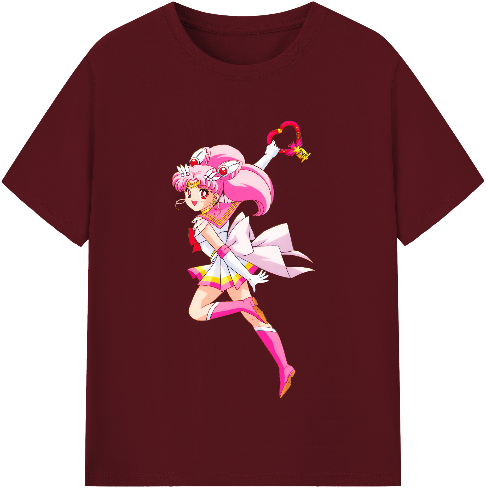 （画像用） 美少女戦士セーラームーン ちびうさ Sailor Moon Chibiusa Tsukino Usagi Small Lady Serenity 綿100％半袖Tシャツ（フロントプリント）